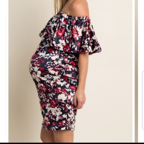 Pinkblush Dresses & Skirts - NWT Pinkblush off the shoulder velveteen dress.